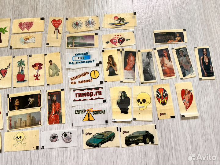 Наклейки-переводки из 90-х