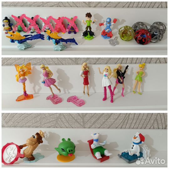 Киндер единички, животные, барби, марвел, макси
