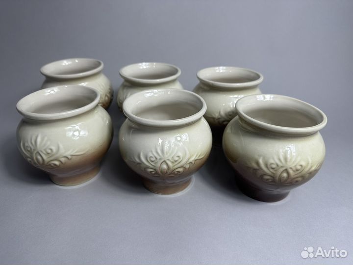 Горшок керамический для запекания 6 шт