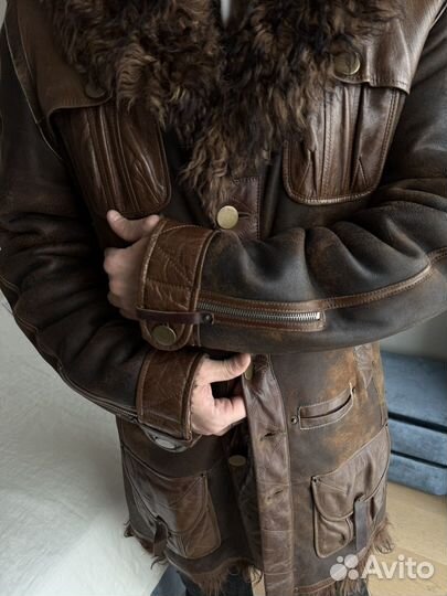 Дубленка мужская натуральная кожа и мех