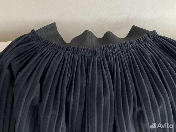 Плиссированная юбка, из вискозы и полиэстера, для