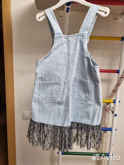 Джинсовый сарафан для девочки 110 116