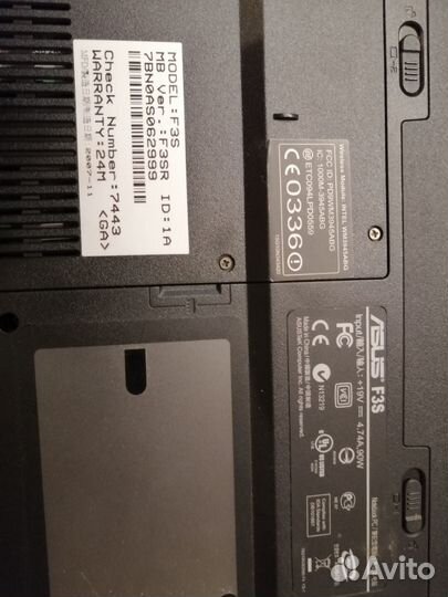 Ноутбук Asus на запчасти