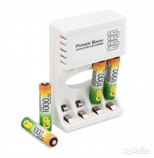 Зарядное устройство GP + 4ааа 1000mAh