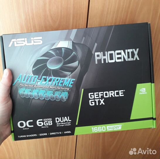 Видеокарта asus 1660 super OC 6gb phoenix