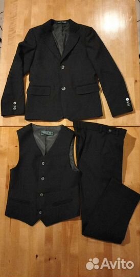 Школьный костюм для мальчика 134 серый