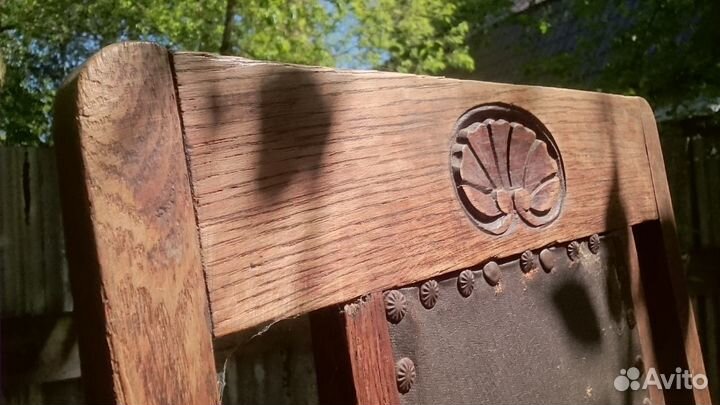 Старинный стул антикварный, дубовый легкий ажурный