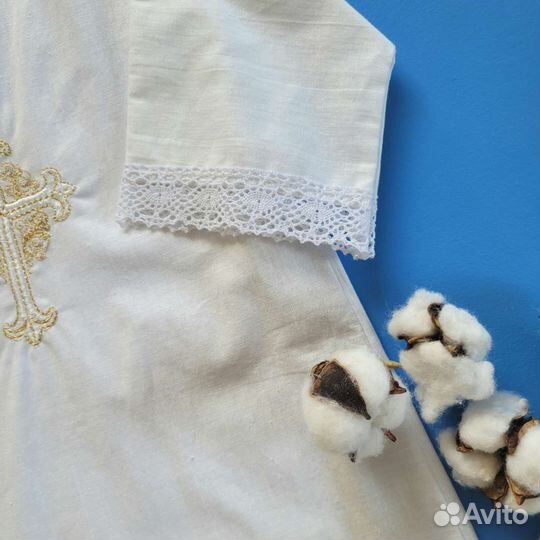 Крестильная рубашка новая 80 -86 см