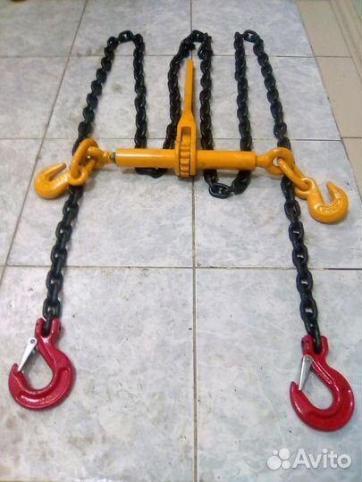 Цепь для стяжки груза с талрепом 8т. 4м