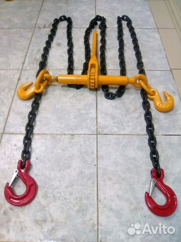 Цепь для стяжки груза с талрепом 8т. 4м
