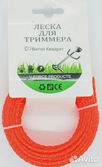 Оптом кн-4073 Леска для триммера 2.0mm*15m/ Винтой