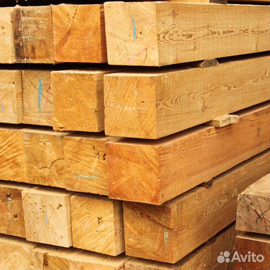 Брус обрезной сосна, ель 150х150