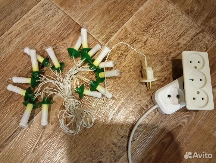 Елочная гирлянда СССР свечи