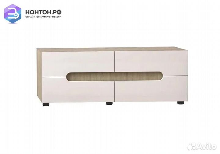 Тумба под тв Палермо-3 ясень шимо светлый / белый