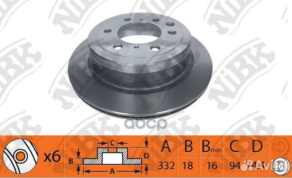 Диск тормозной RN1401 NiBK