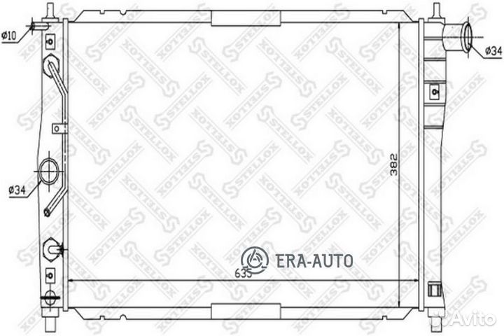 Stellox 1025161SX 10-25161-SX радиатор системы охл