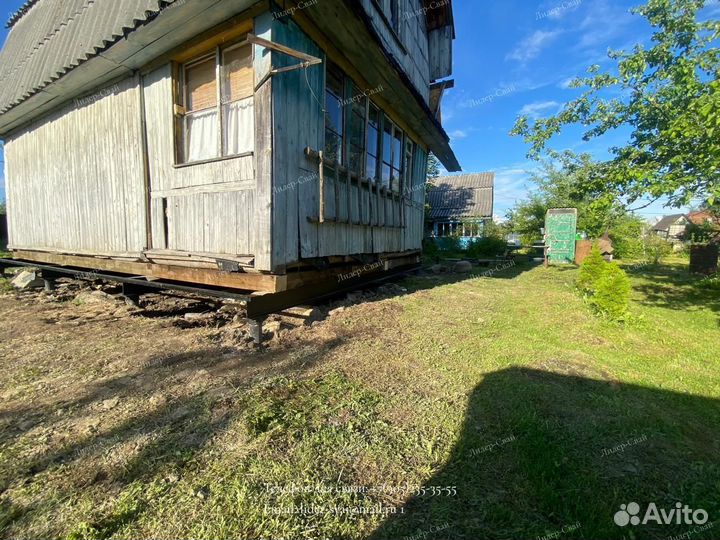 Подъём дома замена фундамента