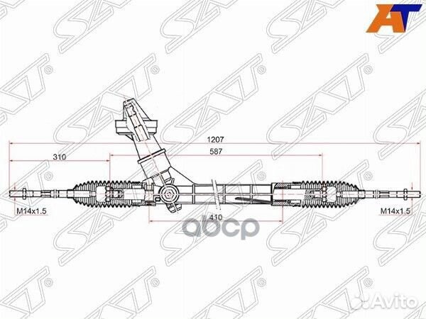 Рейка рулевая skoda rapid 11- LHD ST-6C1423057H