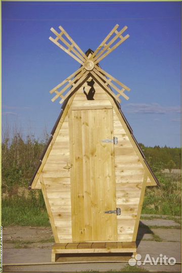 Дачный туалет с декором и установкой YLJ