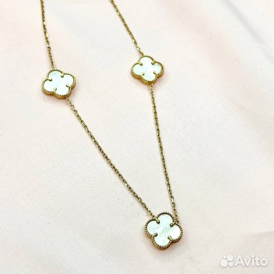 Золотое колье клевер
