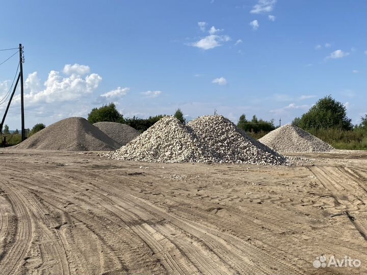 Песок, Щебень