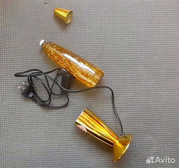 Лавовая лампа, светильник Аватар золото