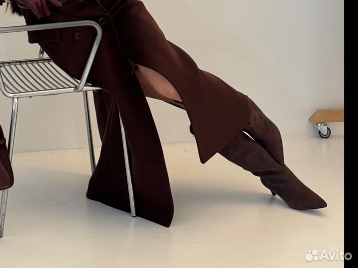 Сапоги женские трубы zara