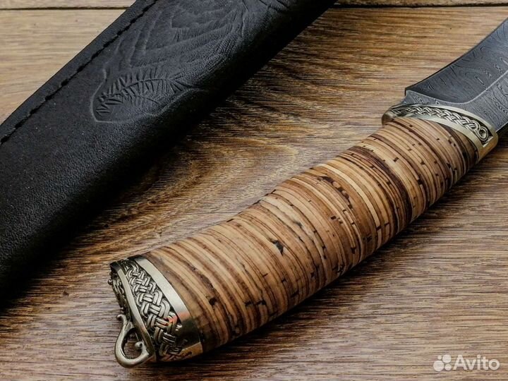 Нож Беркут из дамасской стали