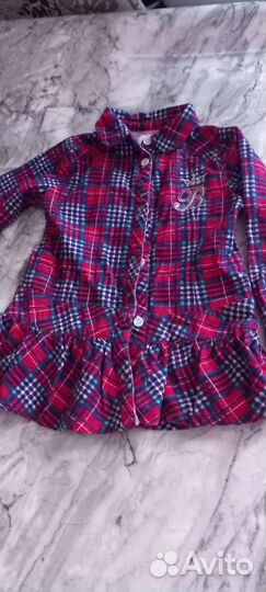 Фланелевая рубашка в клетку