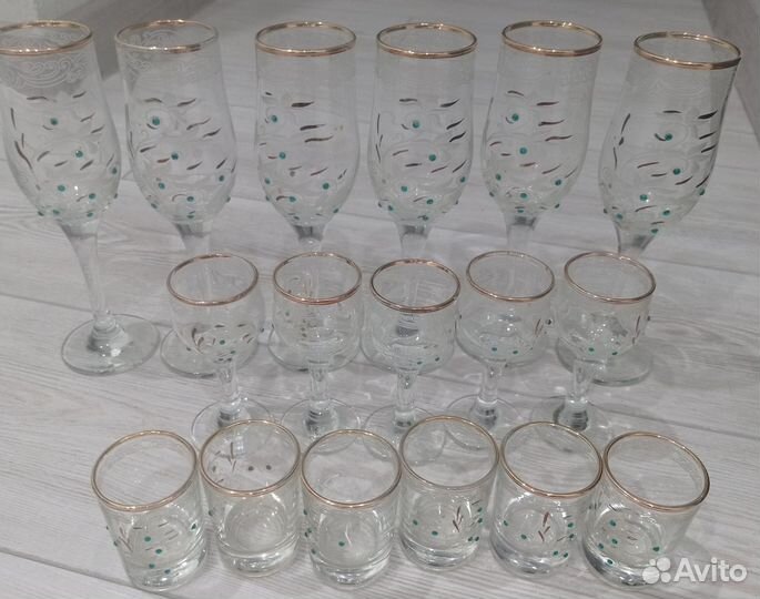 Бокалы фужеры рюмки