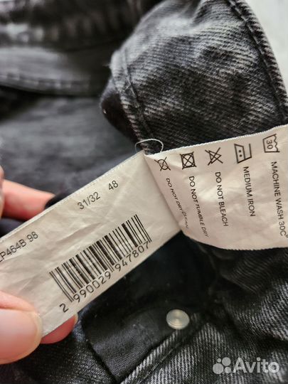 Джинсы черные широкие женские 46 buggy