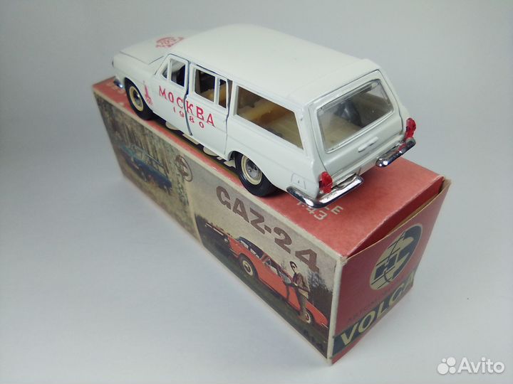 Волга газ-24 02 Москва-1980, номерная модель 1:43