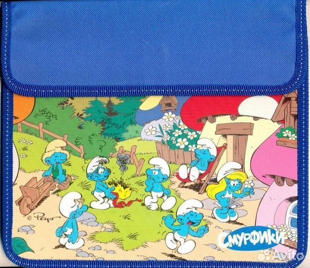 Папка для тетрадей А5 Смурфики на молнии