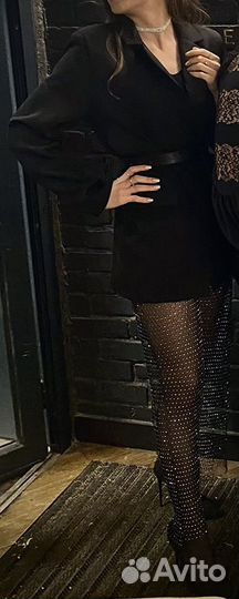 Брюки прозрачные со стразами