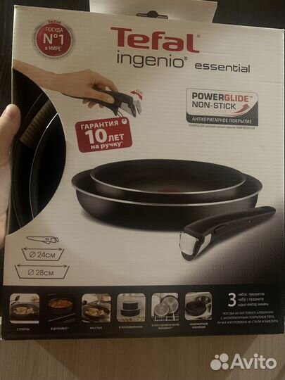 Новый набор сковородок tefal