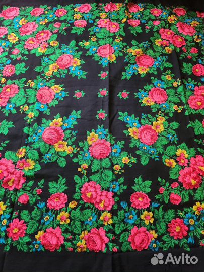 Павловопосадская шаль платок винтаж