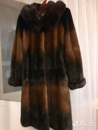Шуба норковая с капюшоном 50 52 размер