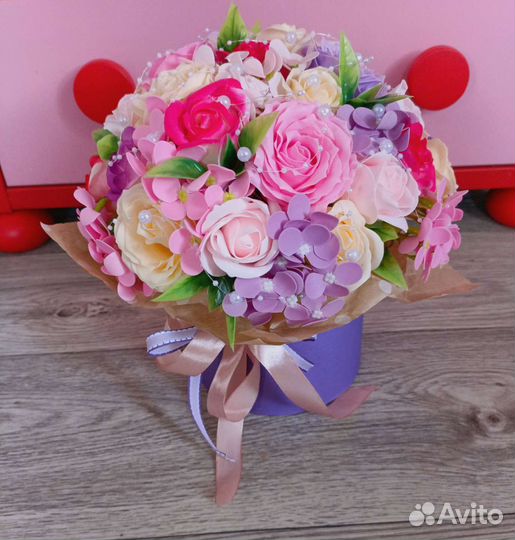 Букет из мыльных цветов