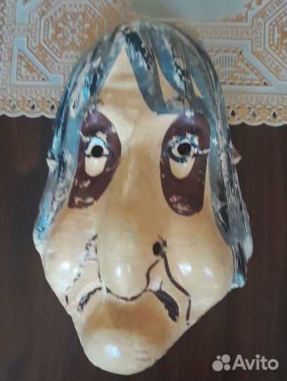 Маска карнавальная ссср,игрушка ватная