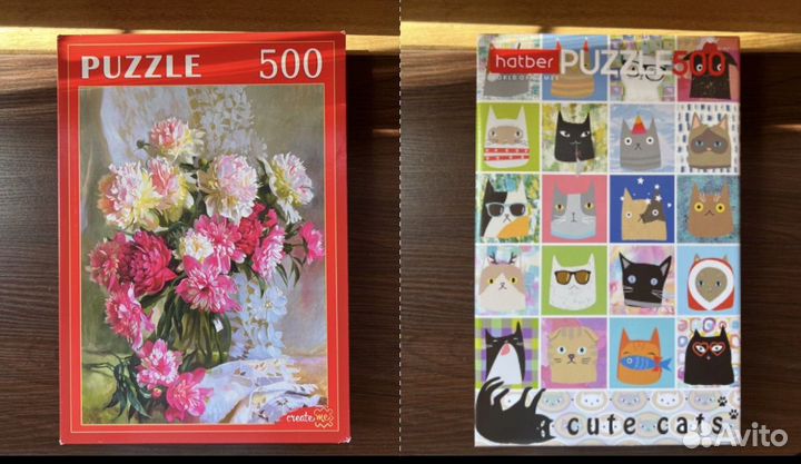 Пазлы, пазл 500 и 1000 деталей