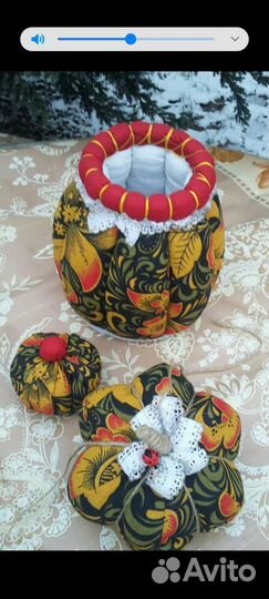 Шкатулочка+игольница.Набор текстильный