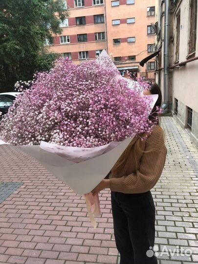 Букет из 29 розовых гипсофил