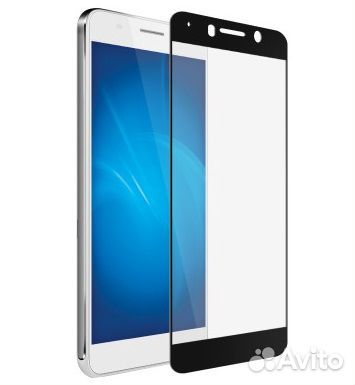 Защитное стекло (чёрная рамка) для Huawei Honor 6X