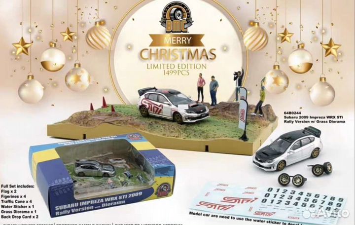 Subaru WRX STI Диорама 1:64