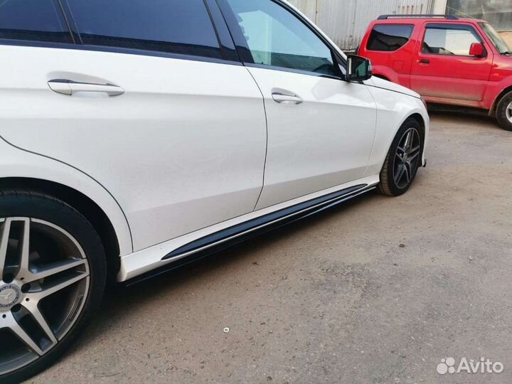 Лезвия под пороги мерседес w212 amg рестайл