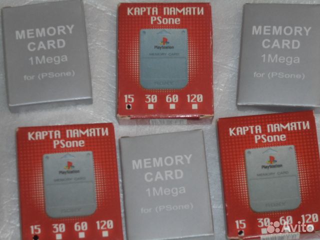 Карты памяти PS One PS1 PS2