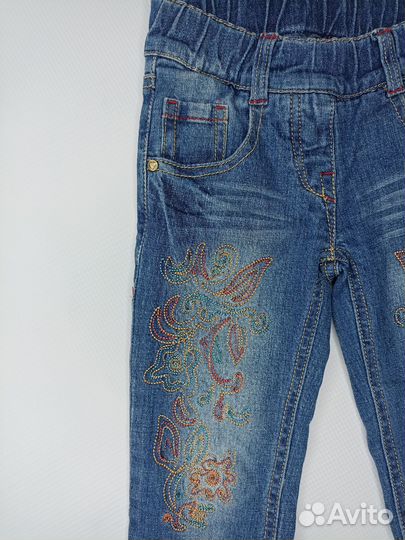 Джинсы утепленные для девочки 98 116