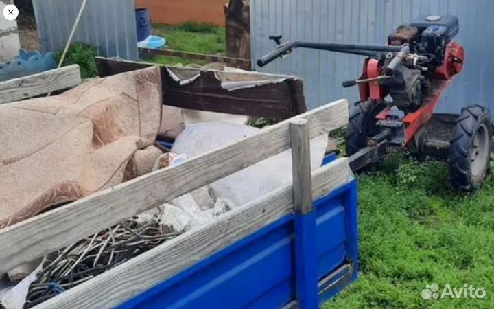 Мотоблок с телегой бу