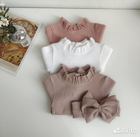 Боди для девочки с бантиком