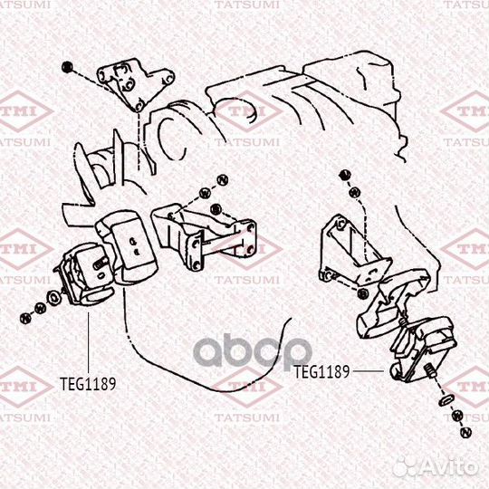 Опора двигателя перед TEG1189 tatsumi